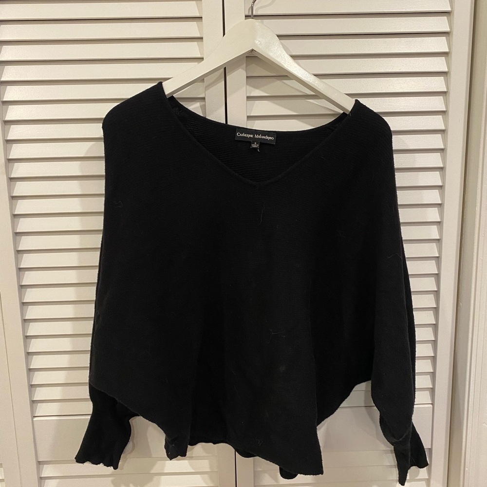 Viscose blend knit sweater